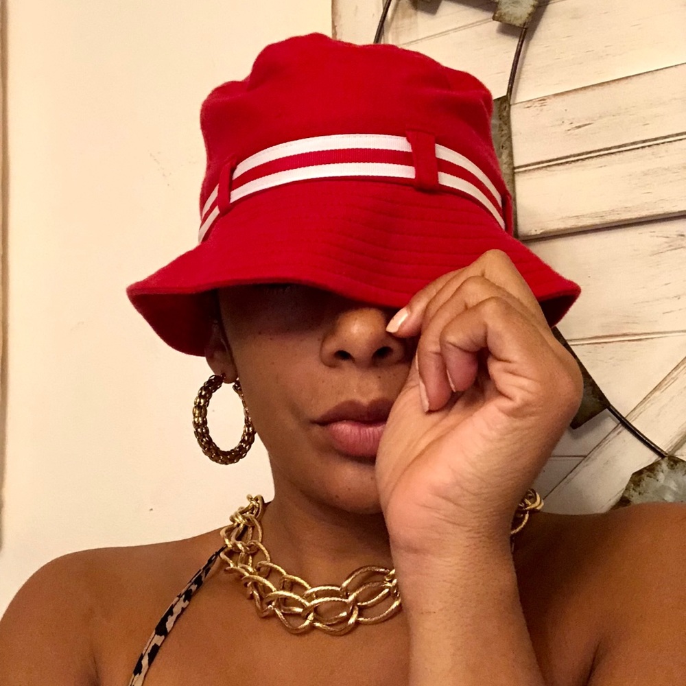 Vintage Red Guess Bucket Hat